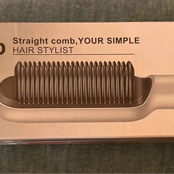 Hair Straightener Comb Straightener Temperature Control NWT red color - Picture 2 of 3